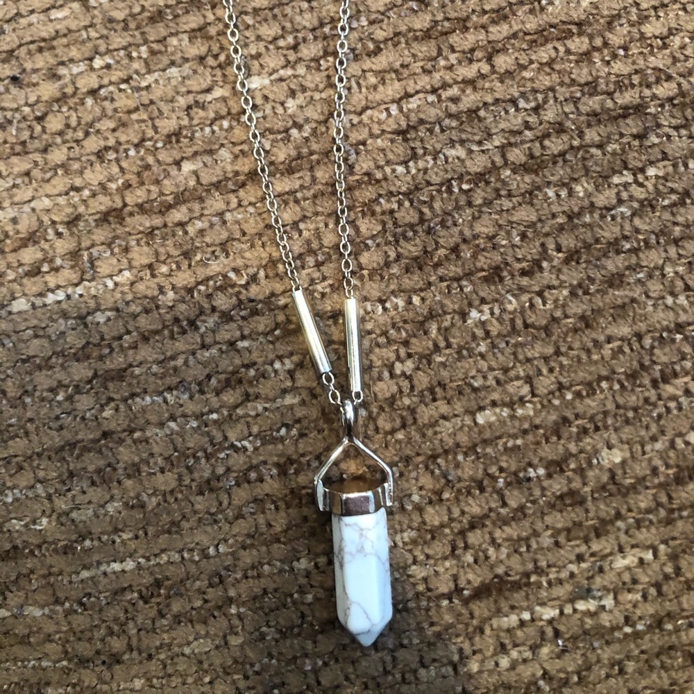 Long double stranded necklace